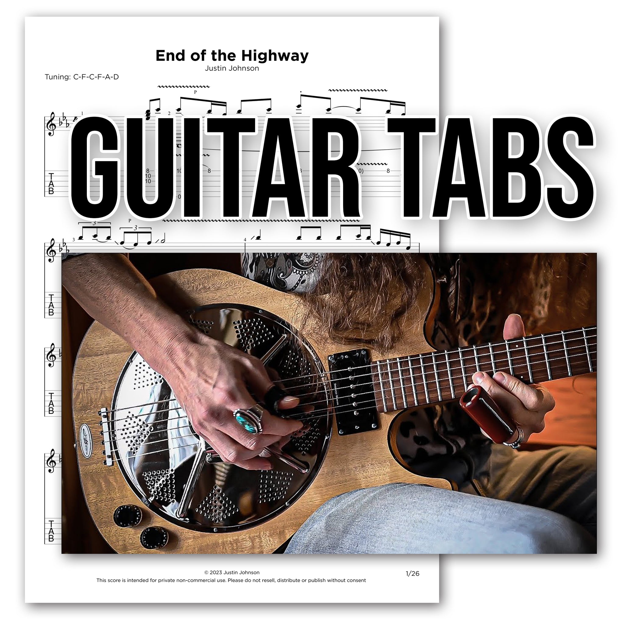 GUITAR TABS - "End of the Highway"