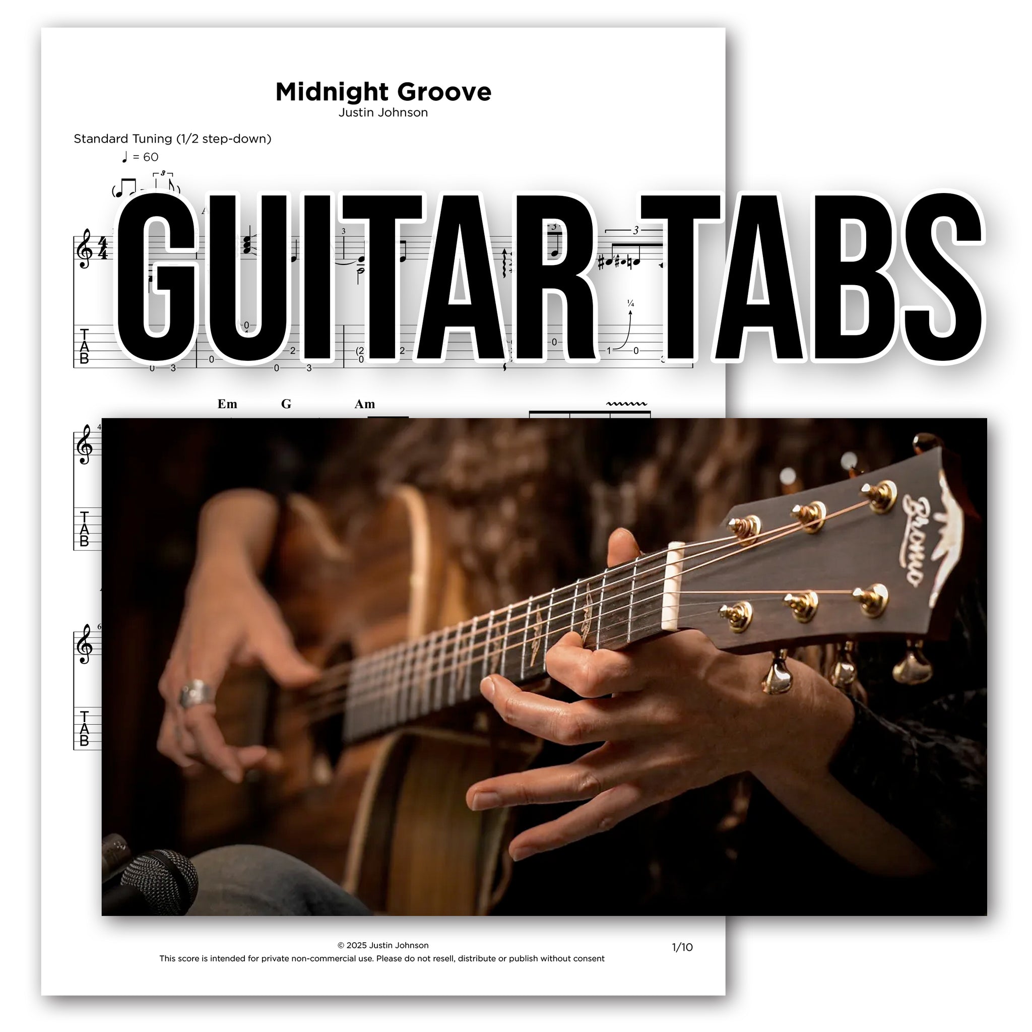 GUITAR TABS - "Midnight Groove"