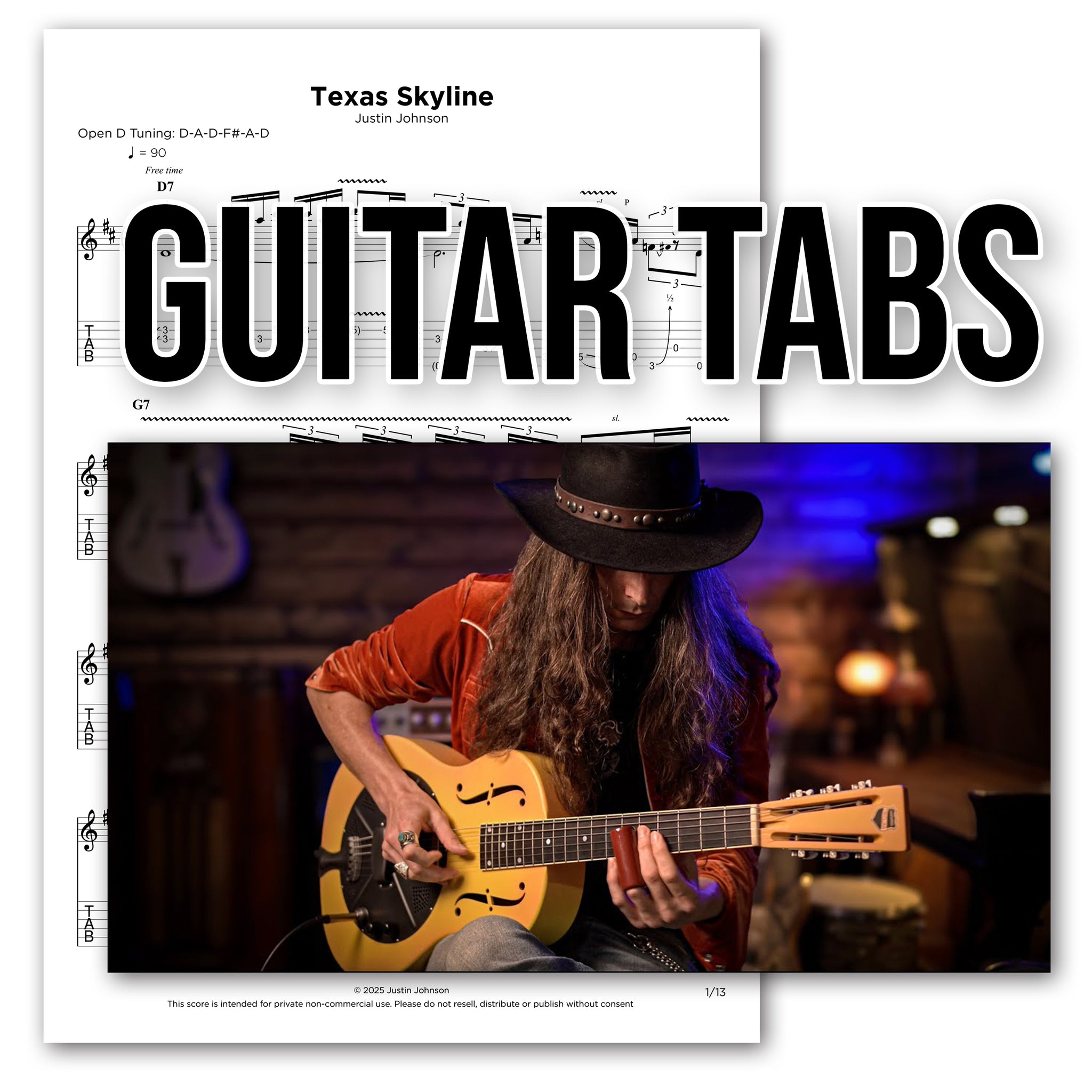 GUITAR TABS - "Texas Skyline"