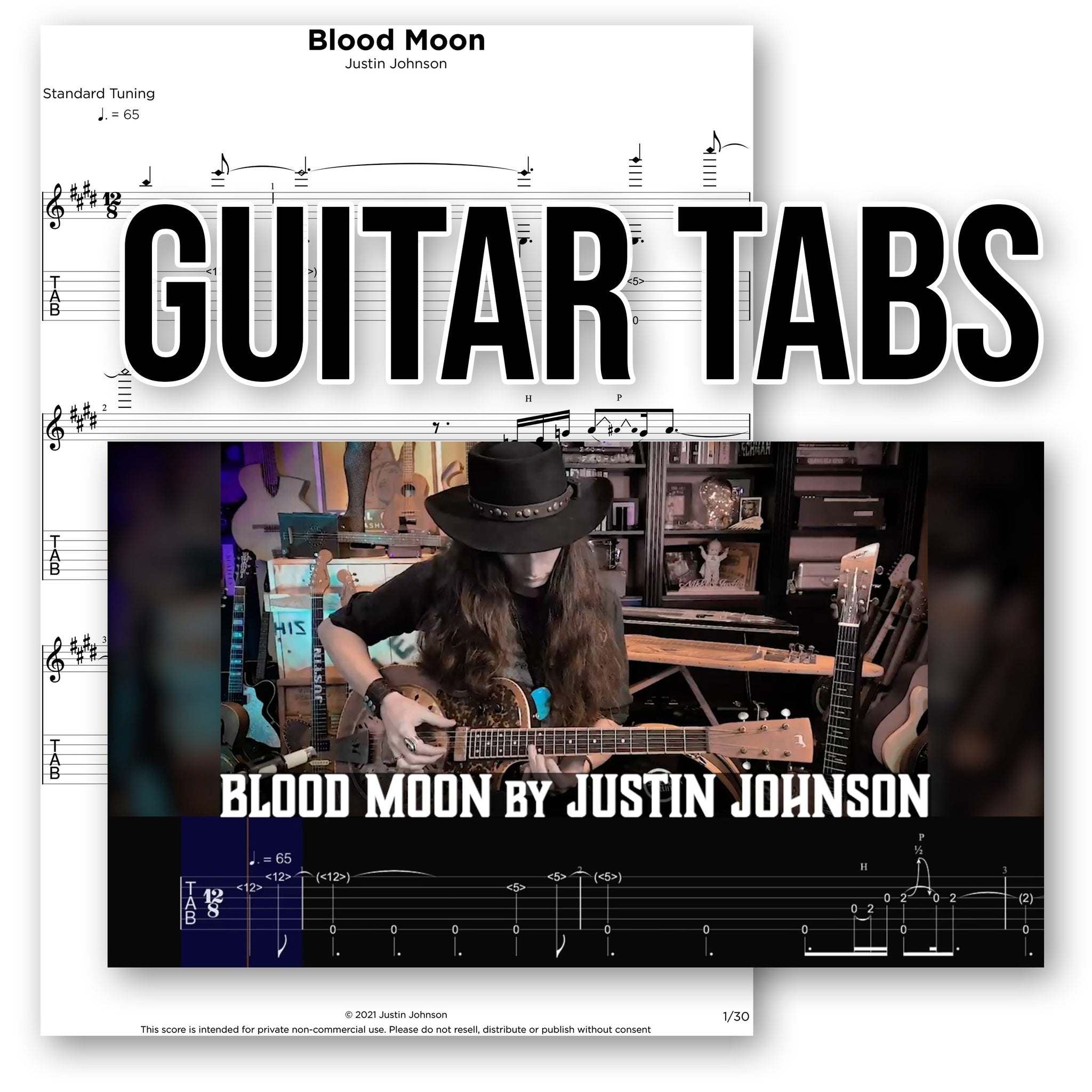 GUITAR TABS - "Blood Moon"