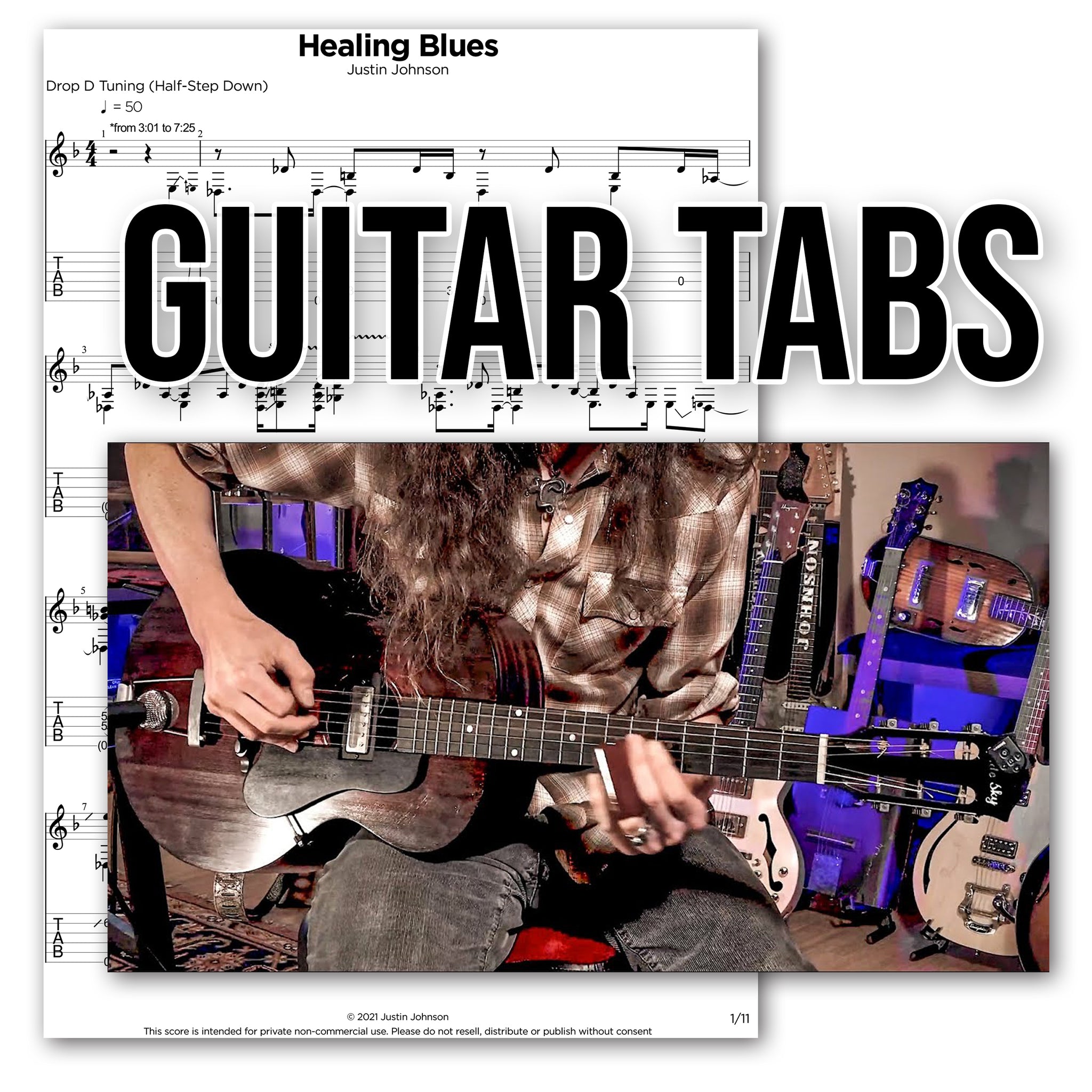 GUITAR TABS - "Healing Blues"