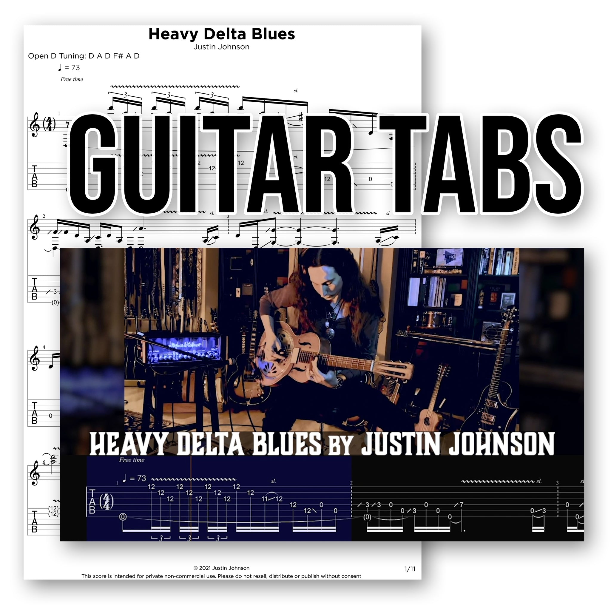 GUITAR TABS - "Heavy Delta Blues"
