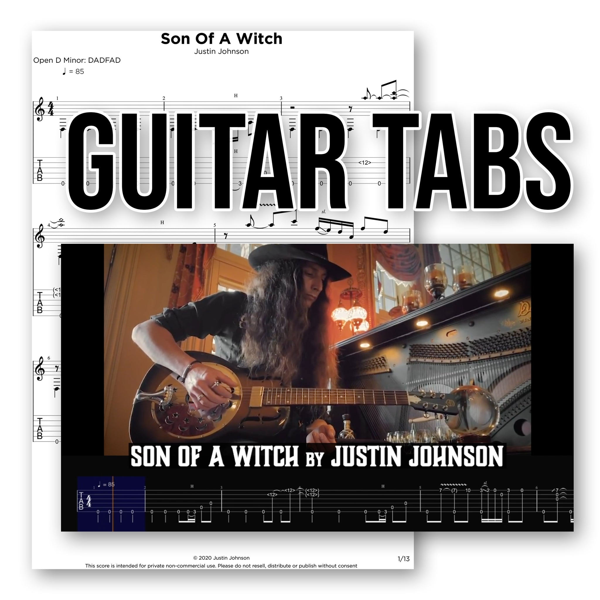 GUITAR TABS - "Son of a Witch"