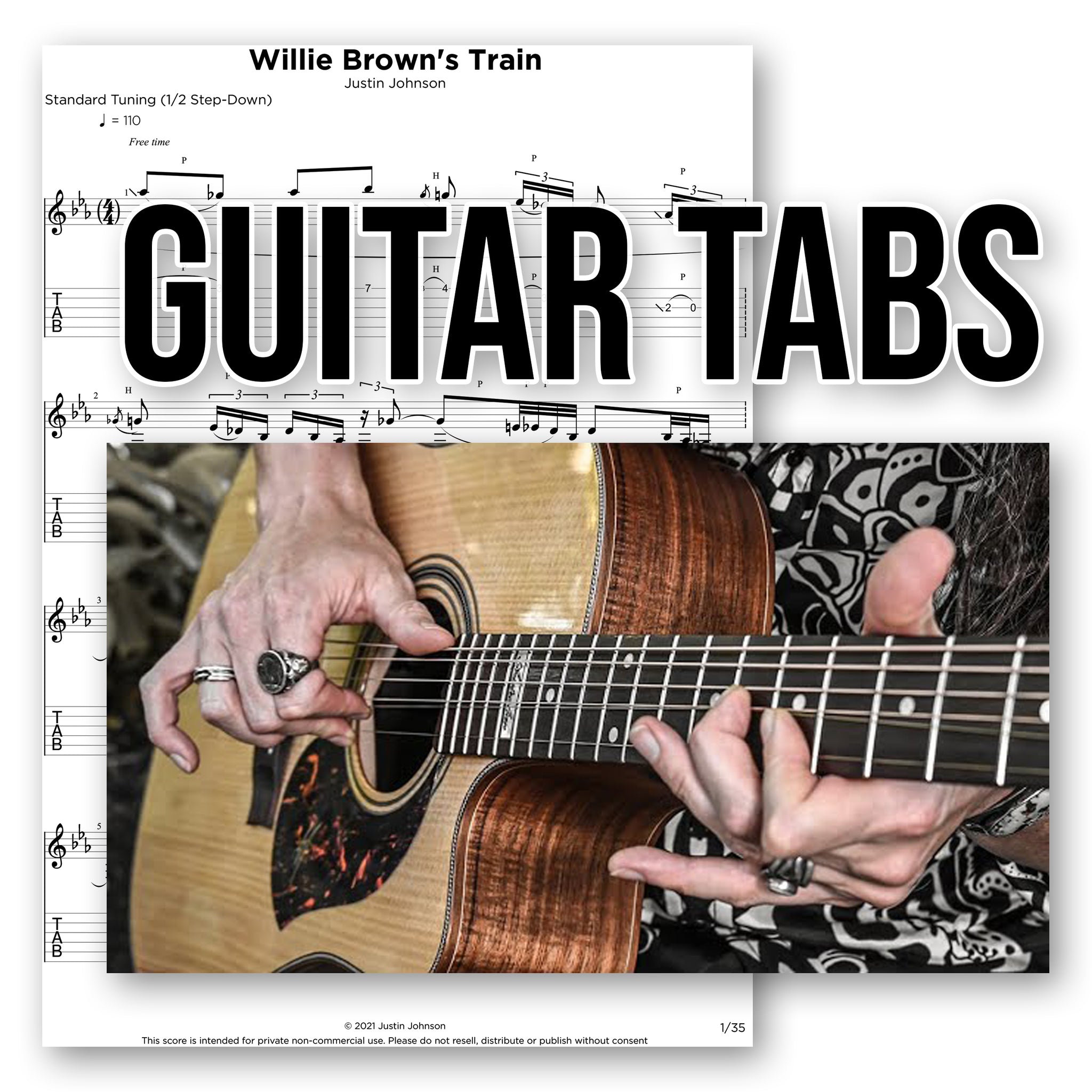GUITAR TABS - "Willie Brown's Train"